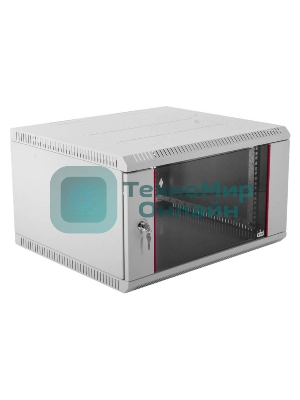 Шкаф телеком. настенный разборный 6U (600х520) дверь стекло (ШРН-Э-6.500) (1 коробка)