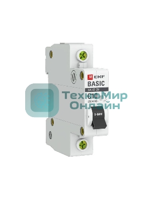 Выключатель автоматический EKF mcb4729-1-10C 1P 10А (C) 4,5кА ВА 47-29 EKF Basic