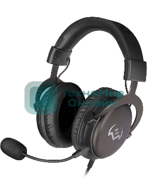 Гарнитура проводная игровая SVEN AP-G999MV с микрофоном серый (50 мм, мини-джек (стерео) O 3,5 мм (4 pin))