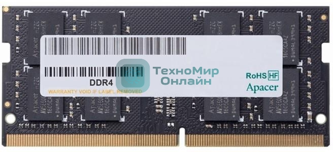 Оперативная память Apacer, DDR4, 32GB (1x32GB), 3200MHz, CL22, SO-DIMM