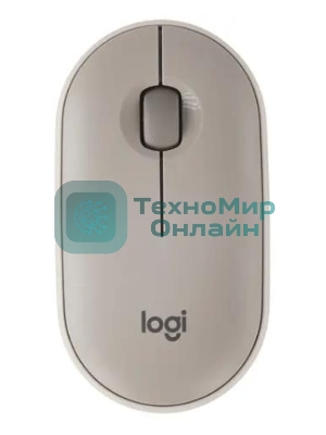Мышь беспроводная Logitech Pebble M350 серый, 1000 dpi, радиоканал, Bluetooth, USB, кнопки - 3