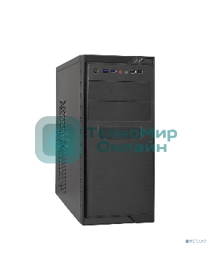 Компьютерный корпус Minitower ExeGate MA-372UX Black, mATX UN600, 120мм 2*USB+2*USB3.0, Audio