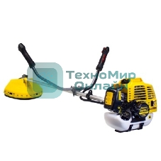 Триммер Champion T523S-2 Мощность двигателя 1.4/1.9 кВт/л.с, Вес без режущей насадки 8 кг, Объем двигателя 51,7 см3, Объем топливного бака 950 мл, Максимальный расход топлива 610 г/кВт•ч/мл/ч, Тип рукоятки U-образная, штанга прямая Неразъемная, Длина штанги 1493 мм, Толщина корда 2,4 мм, Нож, кол-во зубцов/диаметр/диаметр посадки 3/255/25,4, Ширина кошения кордом/ножом 400/255 мм, Обороты холостого хода 2800 об/мин. Голова+Штанга.