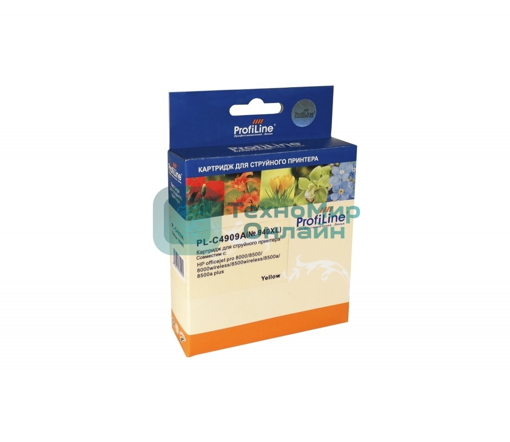 Картридж струйный ProfiLine PL-C4909A №940XL для принтеров HP Officejet Pro 8000/8500 Yellow пигмент