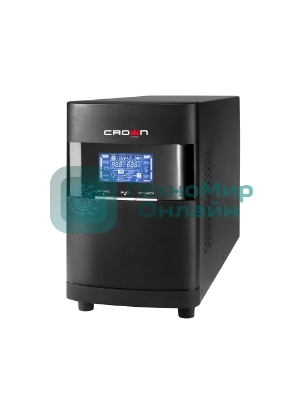 Источник бесперебойного питания CROWN On-Line CMUOA-350-1K EURO 1000VA/900W, корпус металл, TOWER, АКБ 3*12V/7AH, PF-0.9, AVR 110-300V, порт RJ-11/45+USB/RS-232, EPO, розетки 2*EURO, входной кабель 2 м, вентилятор охлаждения, автомат, слот для SNMP, порт для доп. батарейных кабинетов, ПО