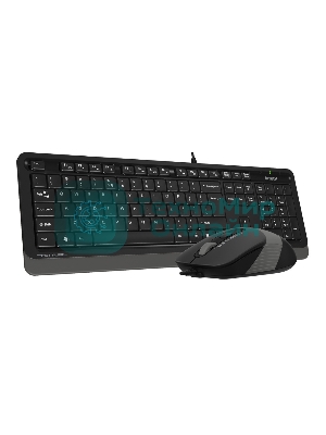 Комплект клавиатура+мышь A4Tech FStyler F1010 проводной, USB, 1600 DPI, чёрный