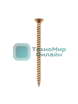 Саморез универсальный Kranz 5х70, желтый цинк, короб (100 шт./уп.)