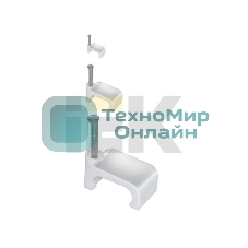 Скоба креп. прям. 6 мм с гвозд. (уп. 100 шт) IEK USK21-06-100