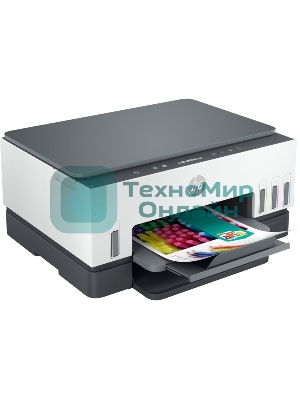 МФУ струйное HP Smart Tank 670, A4, цветной, печ. до 12 стр/мин., 4800x1200 dpi (печ.), 1200x1200 dpi (скан.), Bluetooth, USB Type-A, Wi-Fi