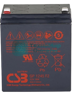 Батарея для ИБП CSB GP 1245 (12V 4.5Ah 16W) клемма F1 (бюджетная версия)