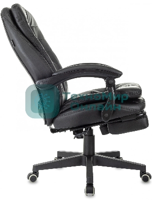 Кресло Бюрократ T-9950MSG-F/BLACK-PU черный, экокожа