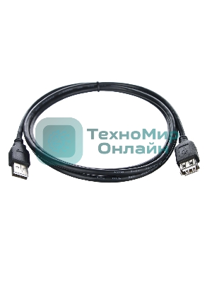 Кабель-удлинитель TELECOM USB2.0 Am-->Af 1,5 м черный TUS6990-1.5M