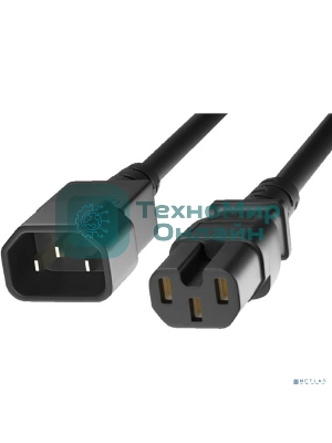 Кабель питания KS-is KS-857B-1.5 IEC-C14 - IEC-C15 1.5м черный