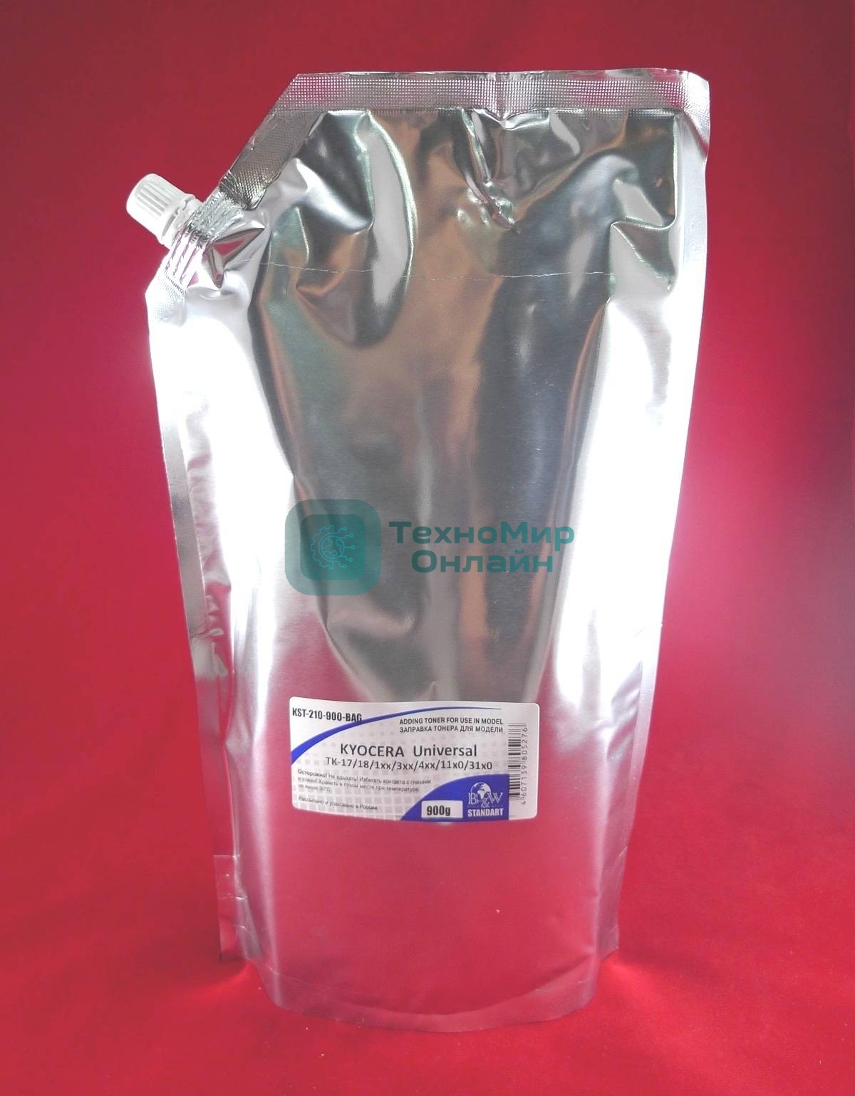 Тонер Kyocera Universal (TK-17/18/20H/100/110/111/112/113/120/122/130/131/132/133/134/140/142/144/170/172/310/312/320/322/330/332/340/342/344/350/352/354/435/475/1110/1120/3110/3130) (OEM совместимый) (пакет 900г) Black&White фас. России