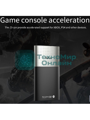 Внешний SSD Netac Z9, 500 Gb, USB 3.2 Gen 2 Type-C, R/W 550/480, черный