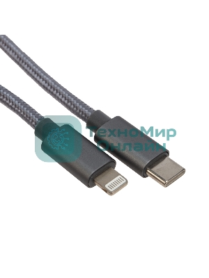 Кабель Rexant Type-C - Lightning PD/1м/nylon/gray