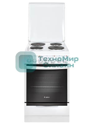 Плита электрическая Gefest 5140-02 белый, конфорок 4 шт, духовка 55 л, 50 см x 85 см x 58.5 см