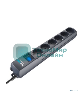 Сетевой фильтр Surge protector Pilot S Max (5 euros + 1GP), 15A/3.5kVA, automatic, 3 m, graphite
