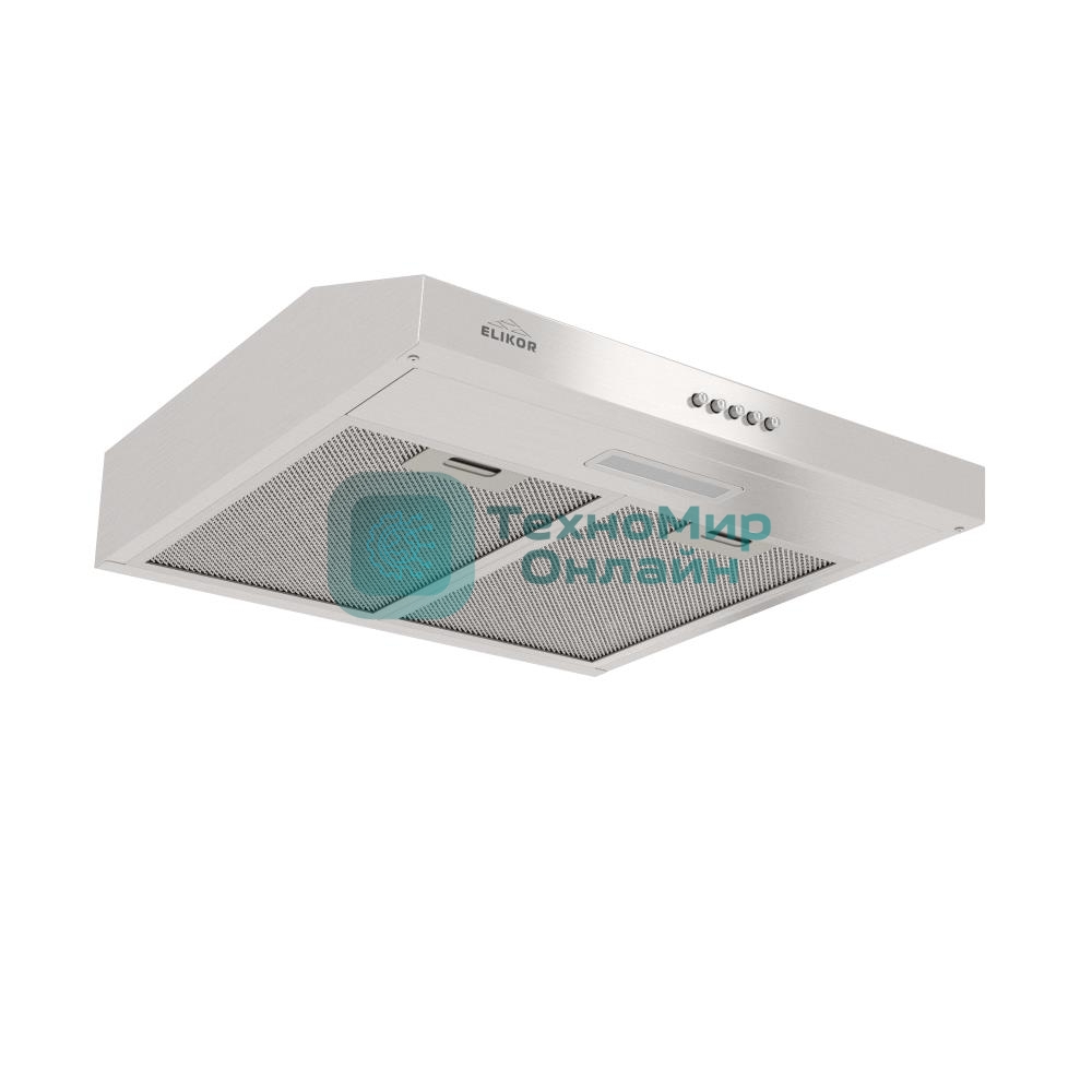 Вытяжка подвесная Elikor ECO XS 60 серебристая, 59.5 см, 400 куб. м/ч, 55 дБ