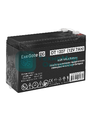 Аккумуляторная батарея ExeGate DT 1207 (12V 7Ah, клеммы F2)