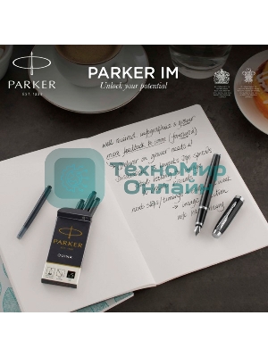 Набор ручек Parker IM Core FK221 (CW2093215) черный CT сталь нержавеющая, подарочная коробка ручка перьевая, ручка шариковая