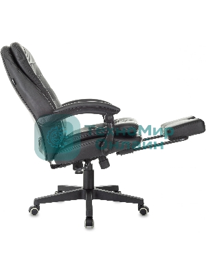 Кресло Бюрократ T-9950MSG-F/BLACK-PU черный, экокожа