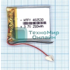 Аккумулятор Li-Pol (батарея) 4x25x30мм 2pin 3.7V/250mAh