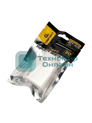 Зарядное устройство Cablexpert MP3A-PC-59, 20Вт GaN, 3А, QC4.0/PD, 1xType-C, белый, пакет