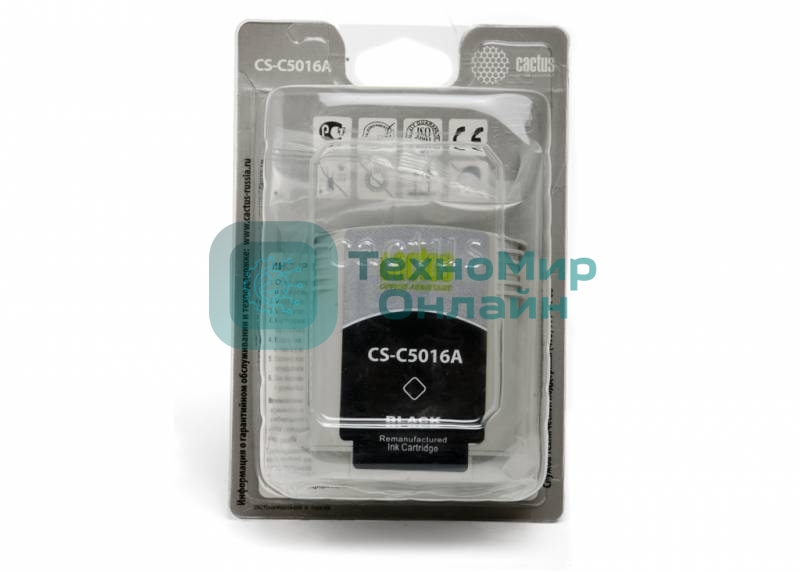 Картридж струйный Cactus CS-C5016A черный (72 мл) для №84 HP DesignJet 10PS/20PS/30GP