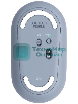 Мышь беспроводная Logitech Pebble M350 серый, 1000 dpi, радиоканал, Bluetooth, USB, кнопки - 3