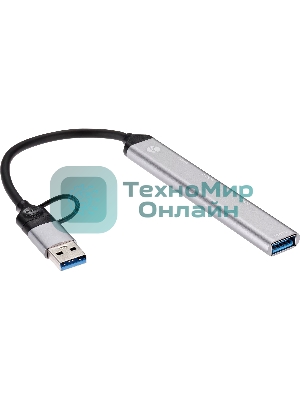 USB-концентратор TypeC+adapter-->USB3.0+2USB2,0+SD+TF, VCOM