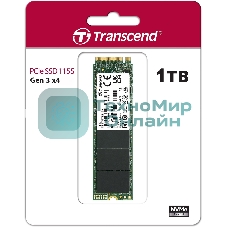Накопитель SSD Transcend 115S, 1Tb, PCIe 3.0 x4, M.2 2280, NVMe, R/W 3200/2000