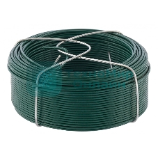 Проволока с ПВХ покрытием Сибртех, зеленая 1,5 мм, длина 50 м