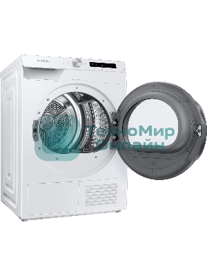 Сушильная машина Samsung DV90T5240AW/LP белый, 9 кг, сушка - тепловой насос, программ - 14, 60 x 85 x 65 см