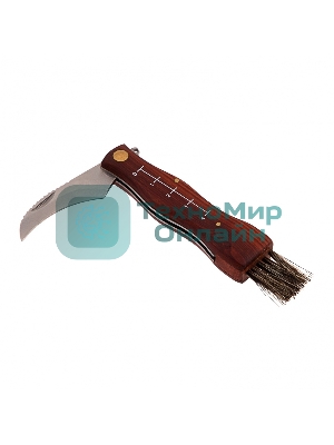 Нож грибника складной Palisad 145 мм, деревянная рукоятка