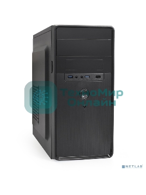Компьютерный корпус Minitower ExeGate EX286438RUS BA-309U2-350W-8 (mATX, БП AA350 с вент. 8см, 1хUSB+2хUSB 3.0, HD аудио, черный)