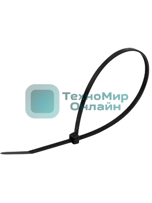 Хомут-стяжка кабельная нейлоновая Rexant 250x3,6 мм, черная, упаковка 100 шт.