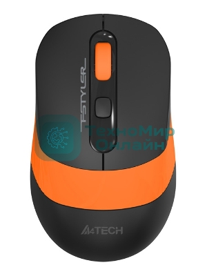 Мышь беспроводная A4Tech Fstyler FG10S черный/оранжевый, 2000 dpi, радиоканал, USB, кнопки - 4