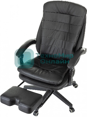 Кресло Бюрократ T-9950MSG-F/BLACK-PU черный, экокожа