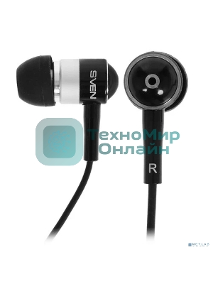 Проводные наушники Sven E-10 BK черный, внутриканальные, Jack 3.5 мм