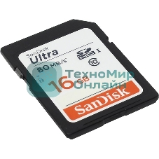 Флеш карта SDHC 16Gb Class10 Sandisk SDSDUNC-016G-GN6IN Ultra 80