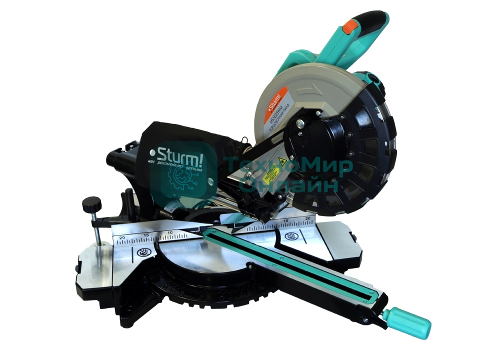 Пила торцовочная Sturm! MS5525WM, 2300 Вт, диск 255 мм, 3200/4500 об/мин, РЕЗКА МЕТАЛЛА, протяг