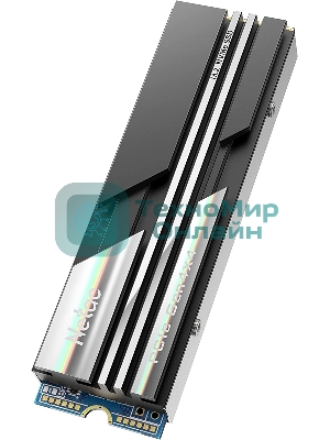Накопитель SSD Netac NV5000, 500Gb, M.2 2280, PCIe 4.0 x4, NVMe, R/W 5000/2500, с радиатором