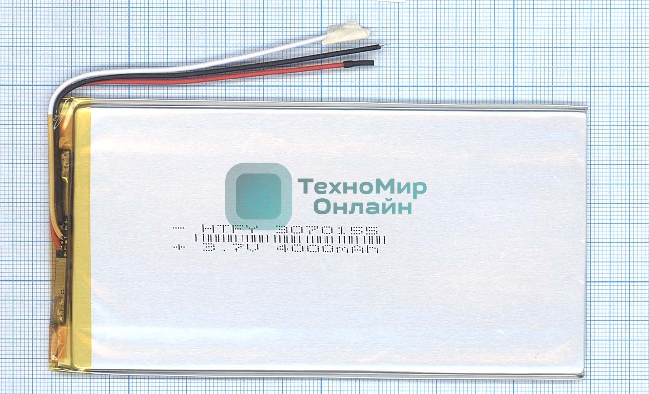 Аккумулятор Li-Pol (батарея) 3x70x155мм 3pin 3.7V/4000mAh