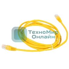 Патч-корд литой Aopen/Qust UTP кат.5е 2м желтый 