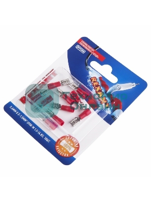 Клемма плоская Rexant, изолированная гнездо - 5.6 мм, 0.5-1.5мм², (РПи-м 1.5-(4.8)/РПИм 1,25-5-0,8/FDD1.25-187(8)), в упак. 10 шт.