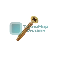 Саморез универсальный Kranz 4х40, желтый цинк, короб (200 шт./уп.)