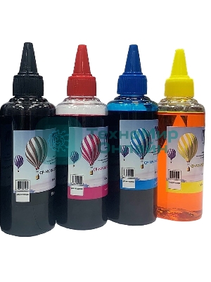 Чернила NVPrint для аппаратов Epson, комплект 4 цвета (пигментные Bk + водные C,M,Y) по 100 мл