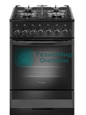 Плита комбинированная Gefest ПГЭ 5502-02 0044 черный, конфорок 4 газовых, духовка 55 л, 50 см x 85 см x 58.5 см