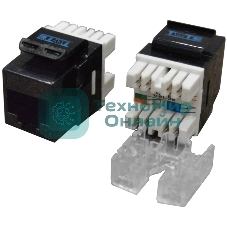 Модуль Keystone RJ45, Cat.5E, UTP, 180 градусов, черный